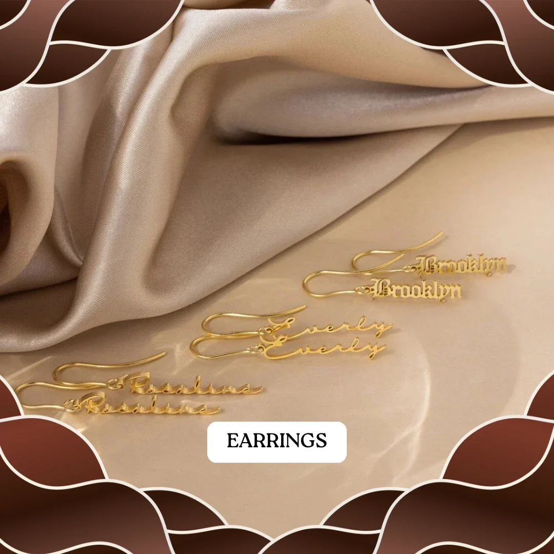 personalised initial name earrings, customized name earrings, custom name earrings, name earrings with initials, personalized earrings with name, custom name jewelry earrings, monogram earrings with initials