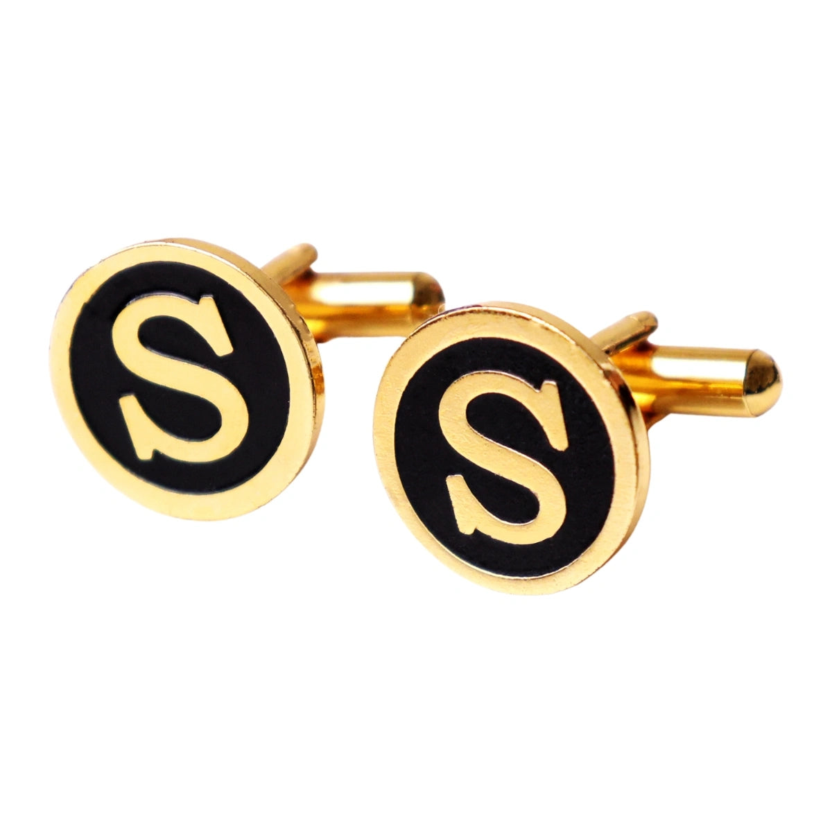 Personalised Initial Name Enamel Cufflinks for Men – Custom Letter Cufflinks for Formal & Wedding Wear