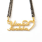 Personalized Double Name Mangalsutra with Heart Design for Women - Romantic Anniversary & Wedding Gift
