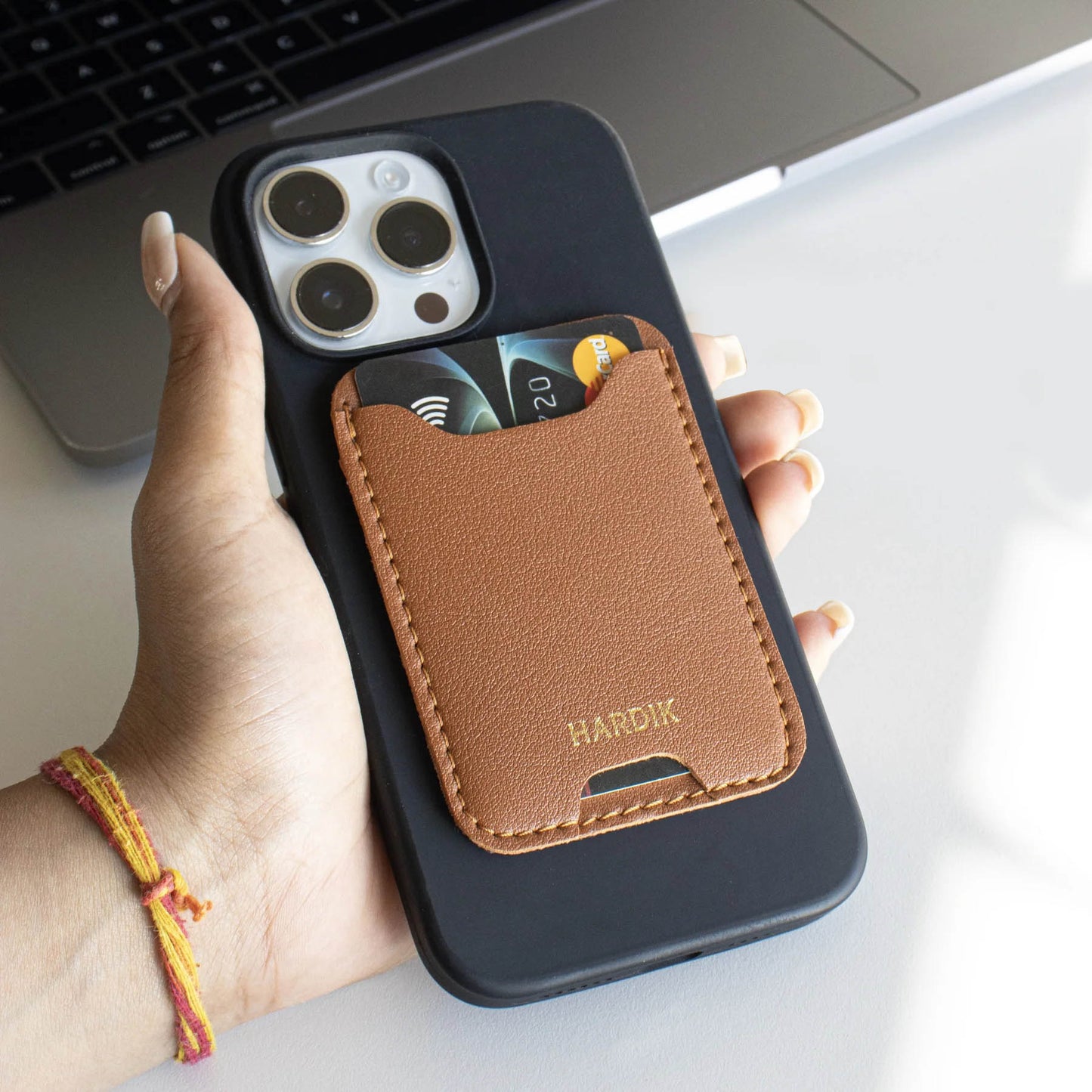 Tan Chipku Card and Money Holder For Mobile