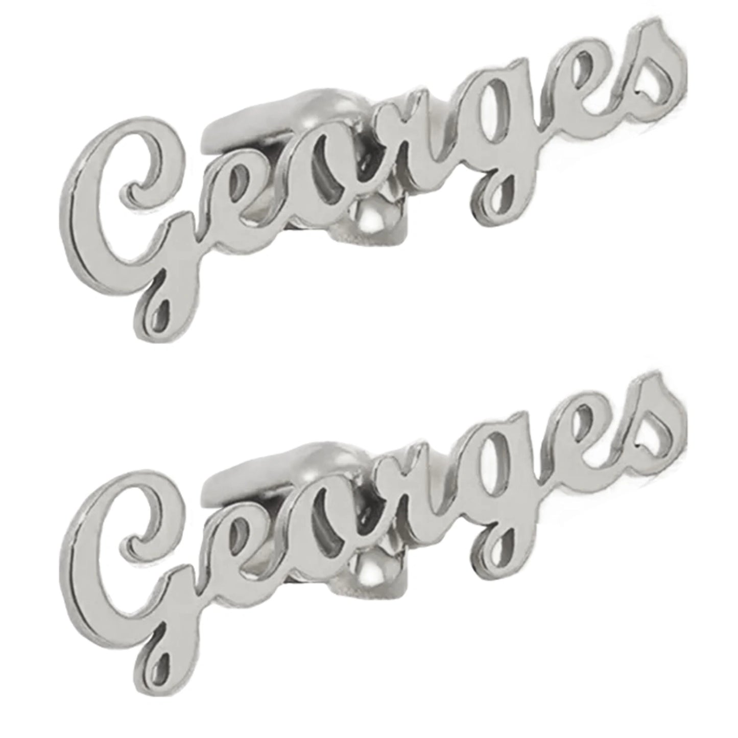 Personalized Name Cufflinks for Men - Custom Brass Shirt Cufflinks for Wedding & Business