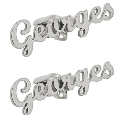 Personalized Name Cufflinks for Men - Custom Brass Shirt Cufflinks for Wedding & Business