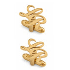 Bespoke Script Initial Cufflinks - Personalized Brass Monogram Jewelry for Men