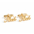 Personalized Name Cufflinks for Men – Custom Script Name Cufflinks for Wedding & Groom Gift