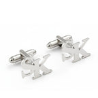 Personalized Double Initial Block Name Cufflinks - Custom Brass Monogram Men's Jewelry