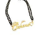 Personalized Single Name Mangalsutra with Crown, Heart & Star Design Unique Gift for Her, Wife & Brides