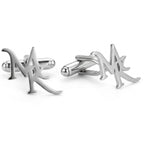 Bespoke Signature Monogram Name Cufflinks - Personalized Brass Name Jewelry for Men