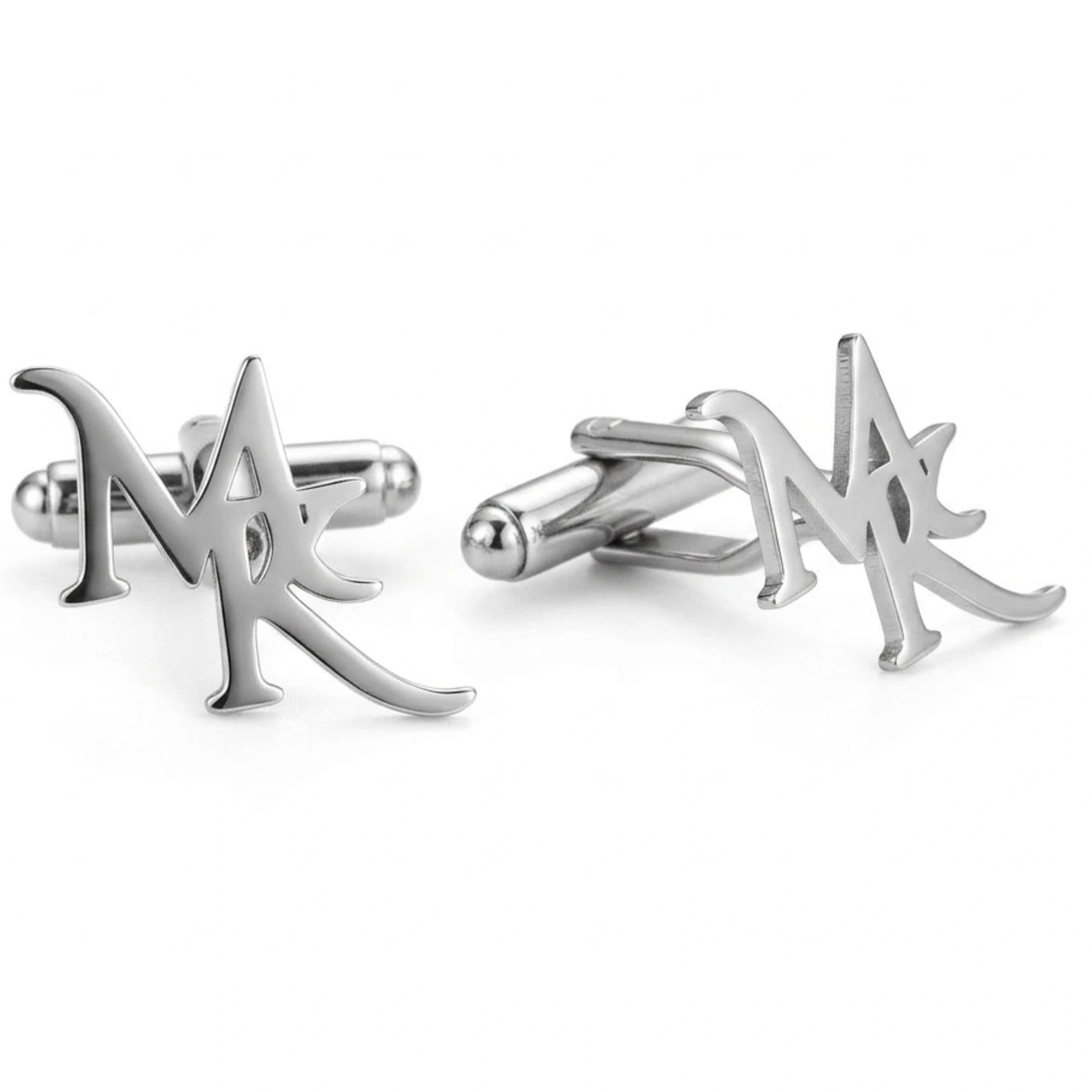 Bespoke Signature Monogram Name Cufflinks - Personalized Brass Name Jewelry for Men