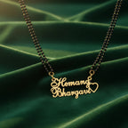 Personalized Couple Name Mangalsutra for Women with Couple Names and Heart Gift for Wife, Anniversary & Wedding