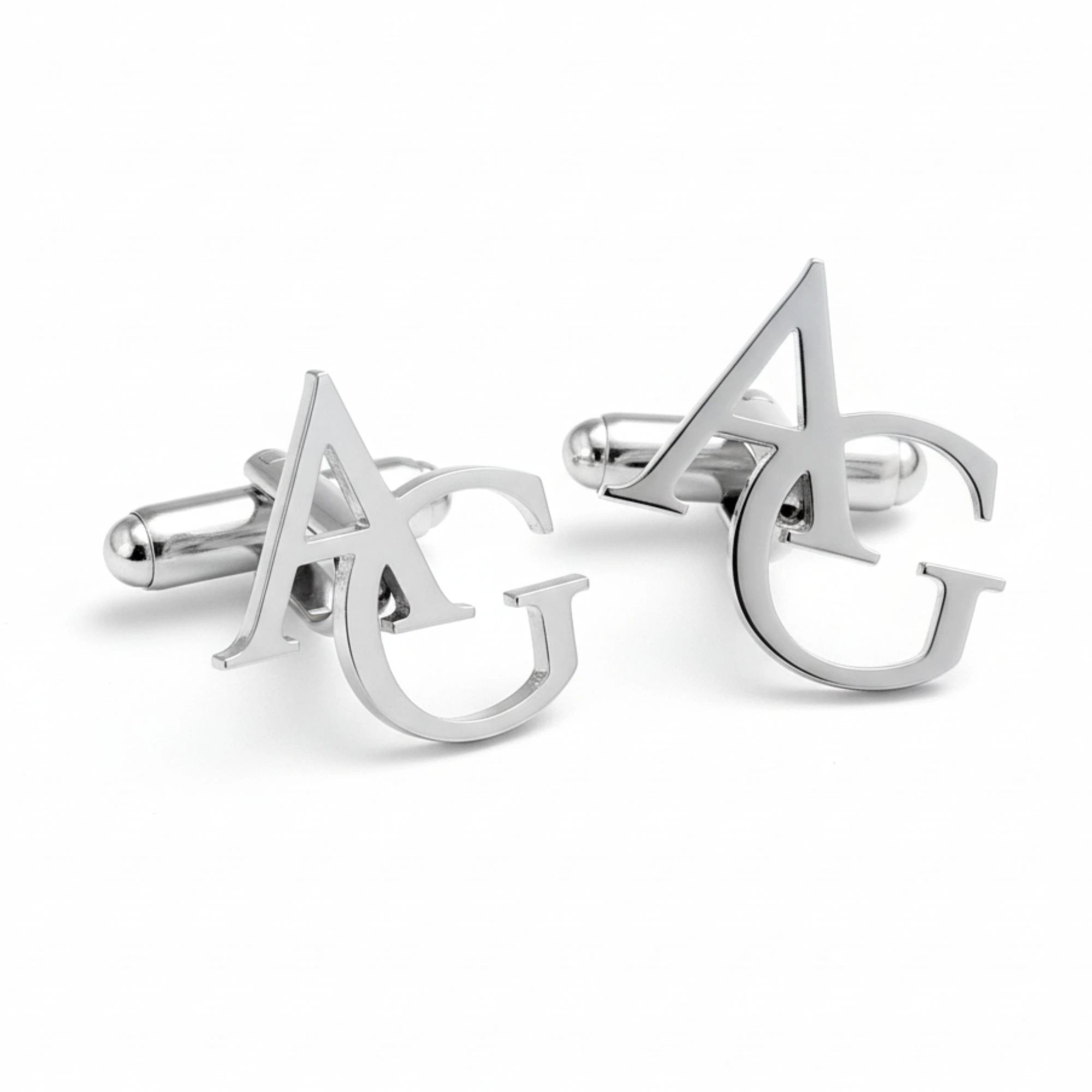Custom Name & Initial Cufflinks – Personalized Handcrafted Monogram Jewelry for Men