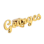 Personalized Name Cufflinks for Men - Custom Brass Shirt Cufflinks for Wedding & Business