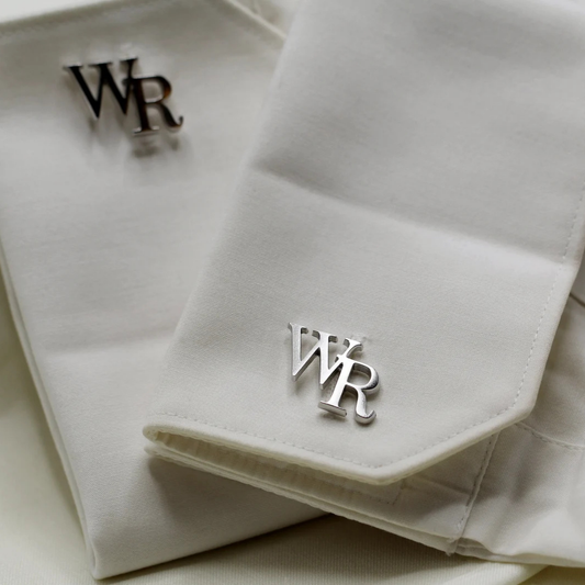 925 Silver Personalized Monogram  Premium Cufflinks for Men