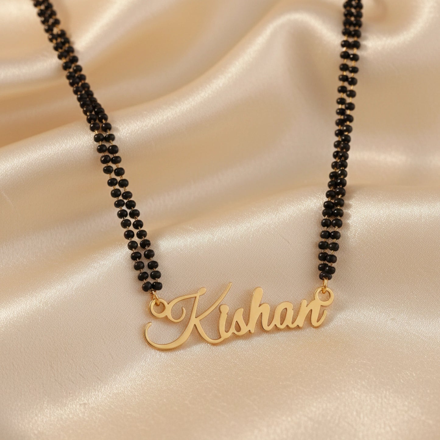 Personalized Single Name Mangalsutra – Gold Plated Custom Jewelry