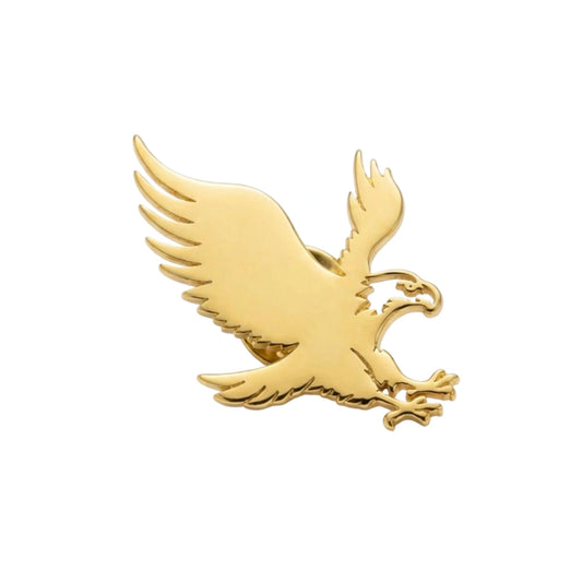 Majestic Flying Eagle Lapel Pin - Premium Gold Finish Bird Brooch for Men & Women's Suits, Blazers & Coats