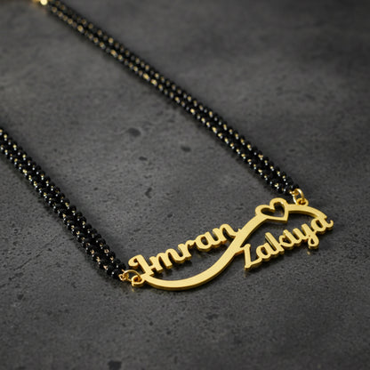 Personalized Infinity Couple Name Mangalsutra – Gold Plated