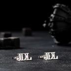 Personalized 3-Initial Monogram Cufflinks for Men – Custom Letter Cufflinks for Wedding & Groom Accessories