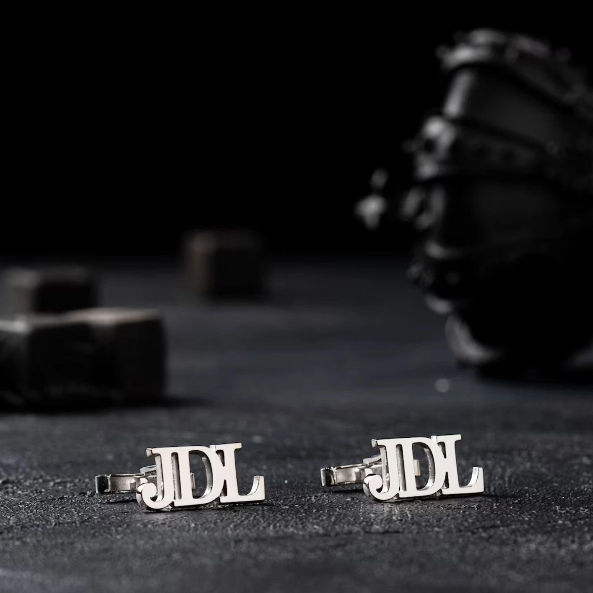 Personalized 3-Initial Monogram Cufflinks for Men – Custom Letter Cufflinks for Wedding & Groom Accessories