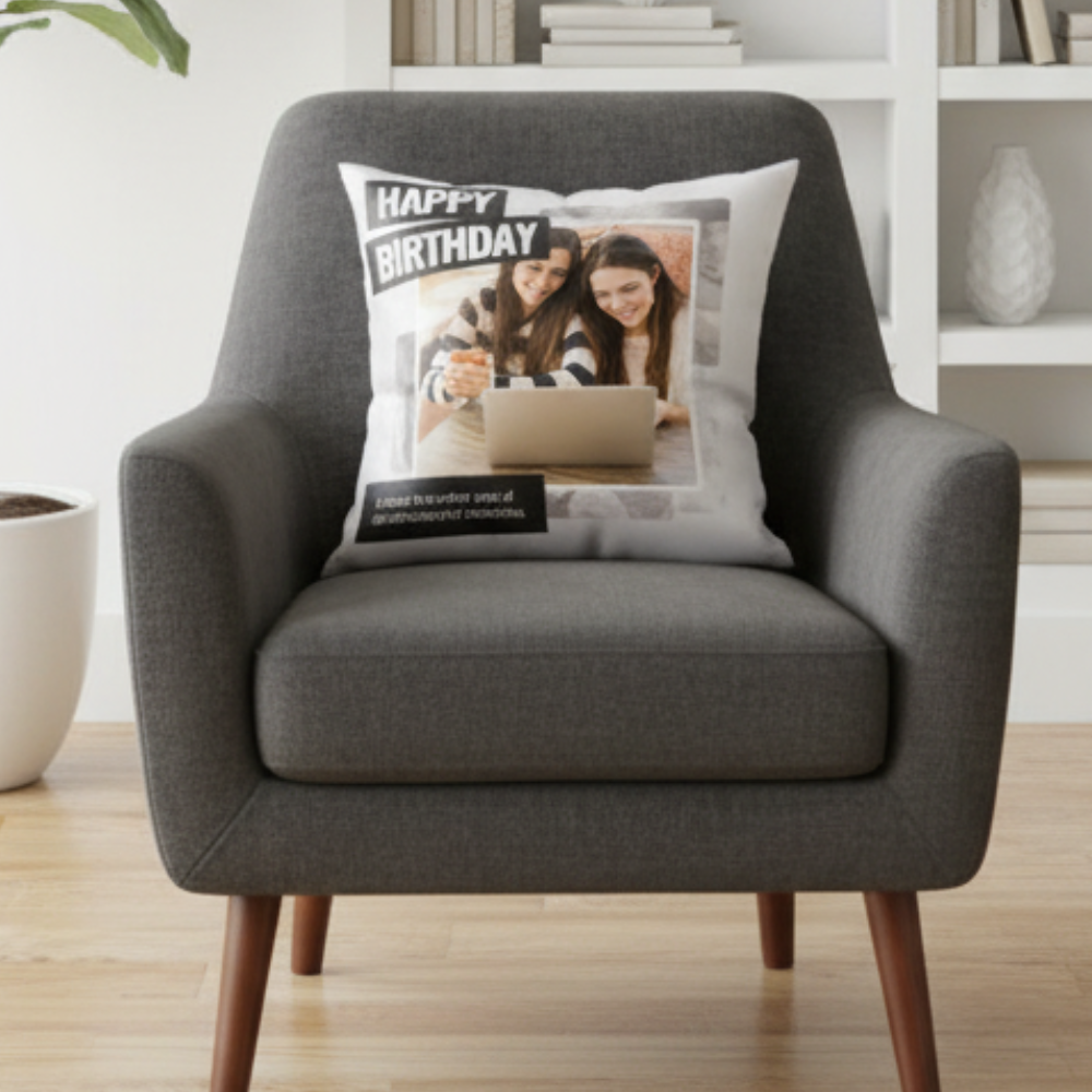 MOSKAI Best Friends Birthday Personalized Cushion