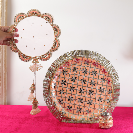 MOSKAI Thali Set | Traditional Pooja Thali | Decorative Aarti Plate