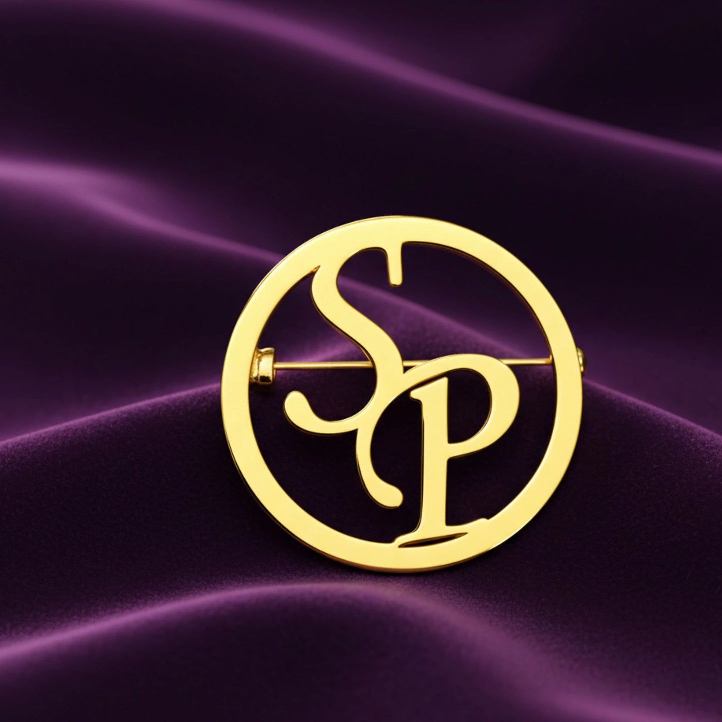 Elite Custom Initial Name Brooch – Premium Monogram Lapel Pin for Suits, Blazers & Ethnic Wear