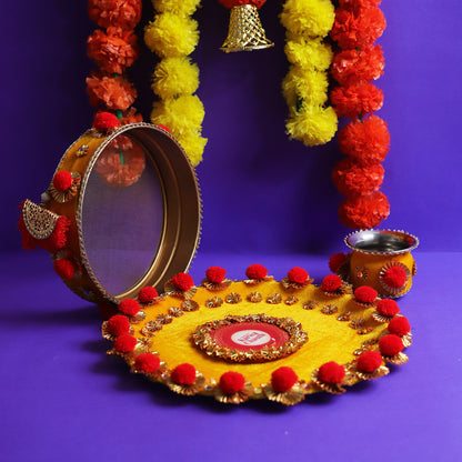 MOSKAI Thali Set | Traditional Pooja Thali | Decorative Aarti Plate