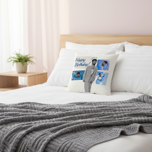 MOSKAI | Personalized Birthday Cushion For Him | Blue Theme Custom