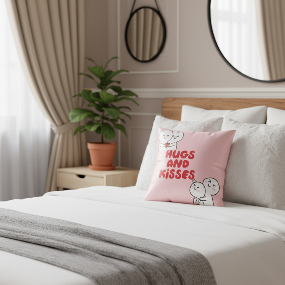 MOSKAI | Personalized Hugs & Kisses Photo Cushion