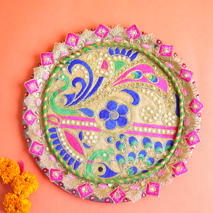 MOSKAI Thali Set | Traditional Pooja Thali | Decorative Aarti Plate