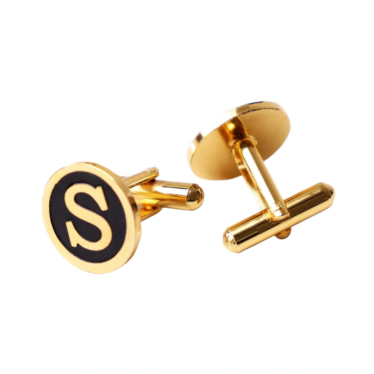 Personalised Initial Name Enamel Cufflinks for Men – Custom Letter Cufflinks for Formal & Wedding Wear