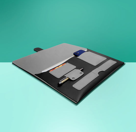 Laptop Sleeve Cum Organizer | Grey & Black