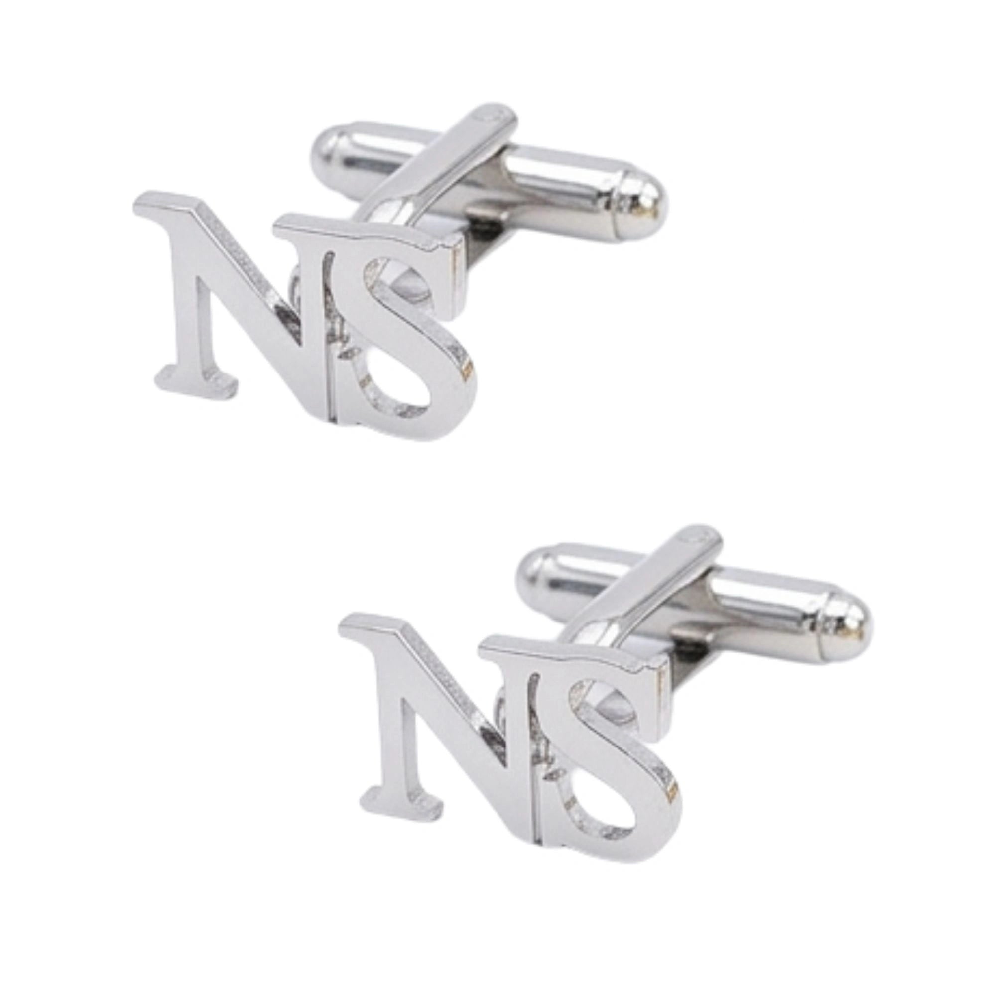 Custom Initial Name Cufflinks – Personalized Handcrafted Monogram Jewelry for Men, Groom Accessories