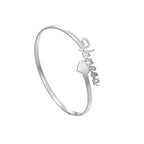 Personalised Name Cuff Bracelet for Women & Girls | Customised Name Kada Bangle with Heart | Stainless Steel Gold Plated Personalised Jewellery Gift for Her