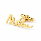 Custom Full Name Cufflinks for Men Personalized Wedding Groom Formal Accessory