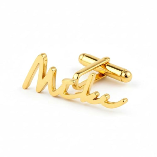 Custom Full Name Cufflinks for Men Personalized Wedding Groom Formal Accessory