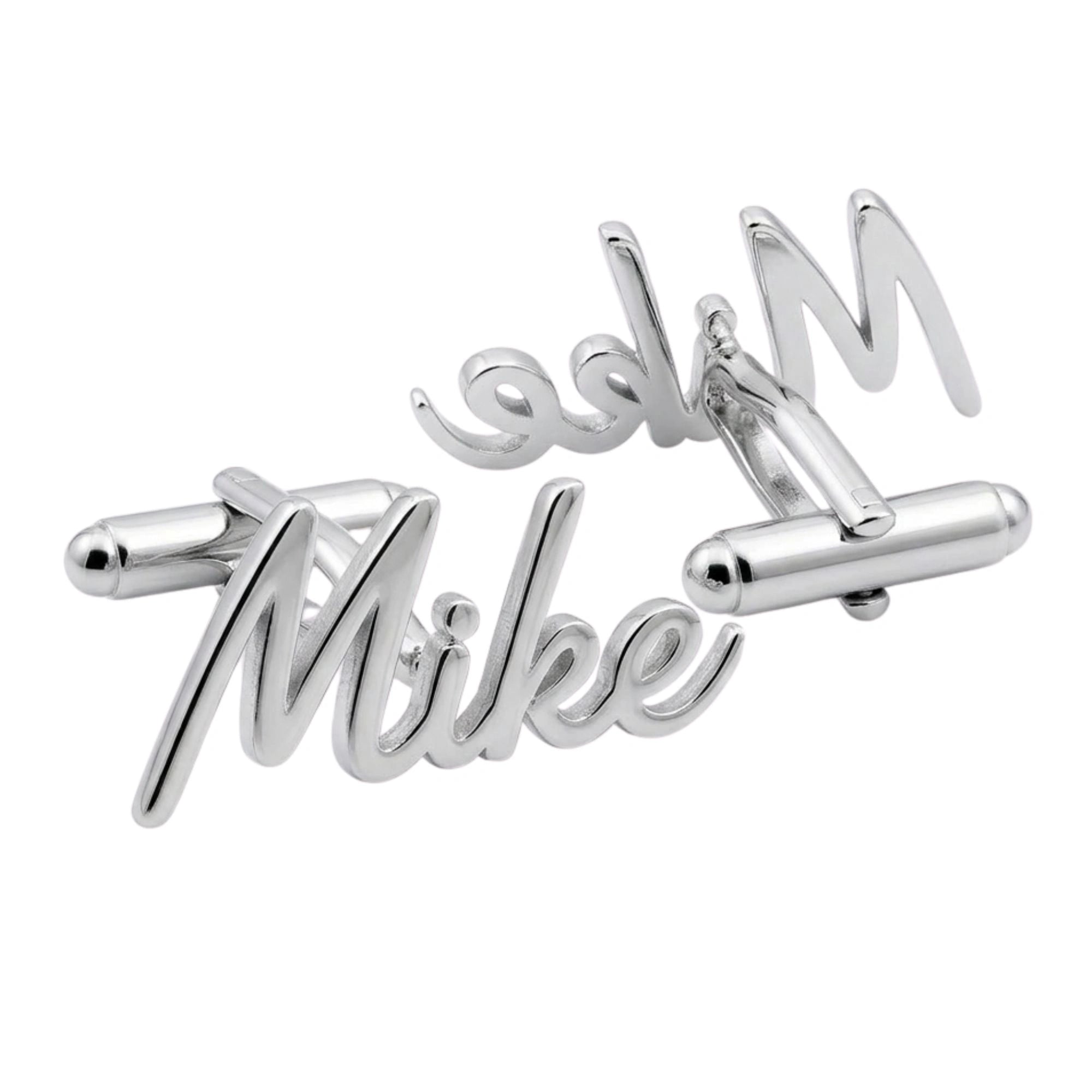 Custom Handcrafted Name Cufflinks for Men – Personalized Script & Monogram Jewelry for Grooms & Weddings