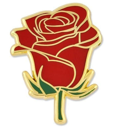 Valentine Rose Day Enamel Pin | Classic Red Rose Symbol of Love