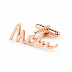 Custom Full Name Cufflinks for Men Personalized Wedding Groom Formal Accessory