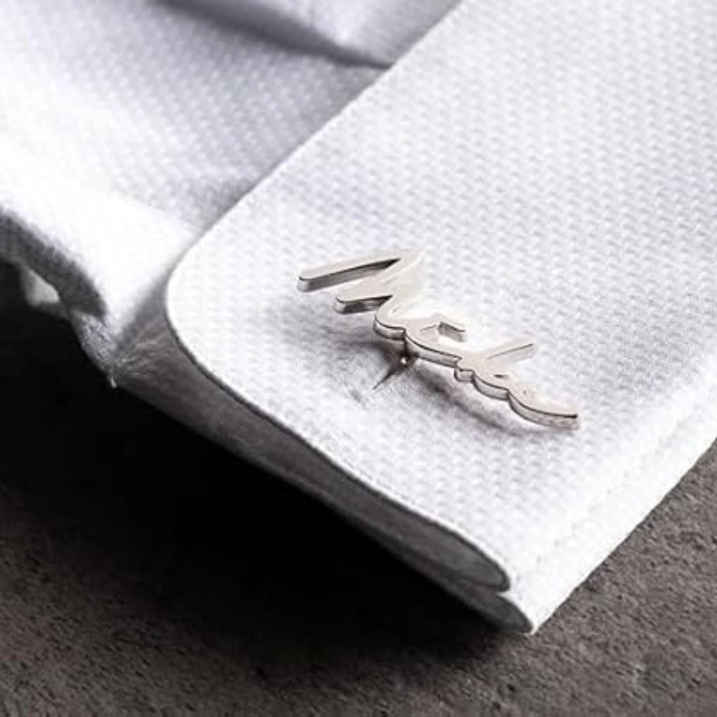 Custom Full Name Cufflinks for Men Personalized Wedding Groom Formal Accessory