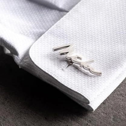 Custom Full Name Cufflinks for Men Personalized Wedding Groom Formal Accessory