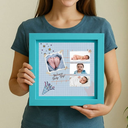 Personalised Blue Photo Frame