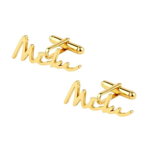Custom Full Name Cufflinks for Men Personalized Wedding Groom Formal Accessory