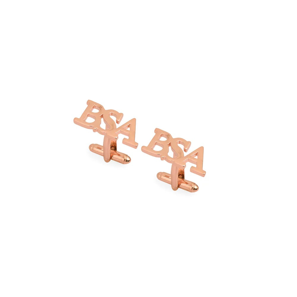 Custom 3-Letter Initial Cufflinks - Personalized Triple Monogram Shirt Studs for Men in Brass