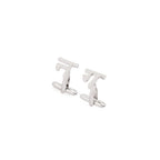 Custom Hindi Initial Name Cufflinks - Personalized Devnagri Script Lettering for Men in Brass