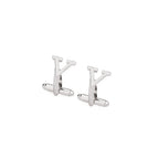 Personalized Single Alphabet Initial Cufflinks - Custom Bold Letter Shirt Studs for Men in Brass