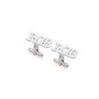 Custom 3-Letter Initial Cufflinks - Personalized Triple Monogram Shirt Studs for Men in Brass