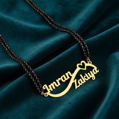 Personalized Infinity Couple Name Mangalsutra – Gold Plated