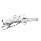 Personalized Initials Name Tie Pin for Men | Custom Brass Tie Bar with Cut-out Letters