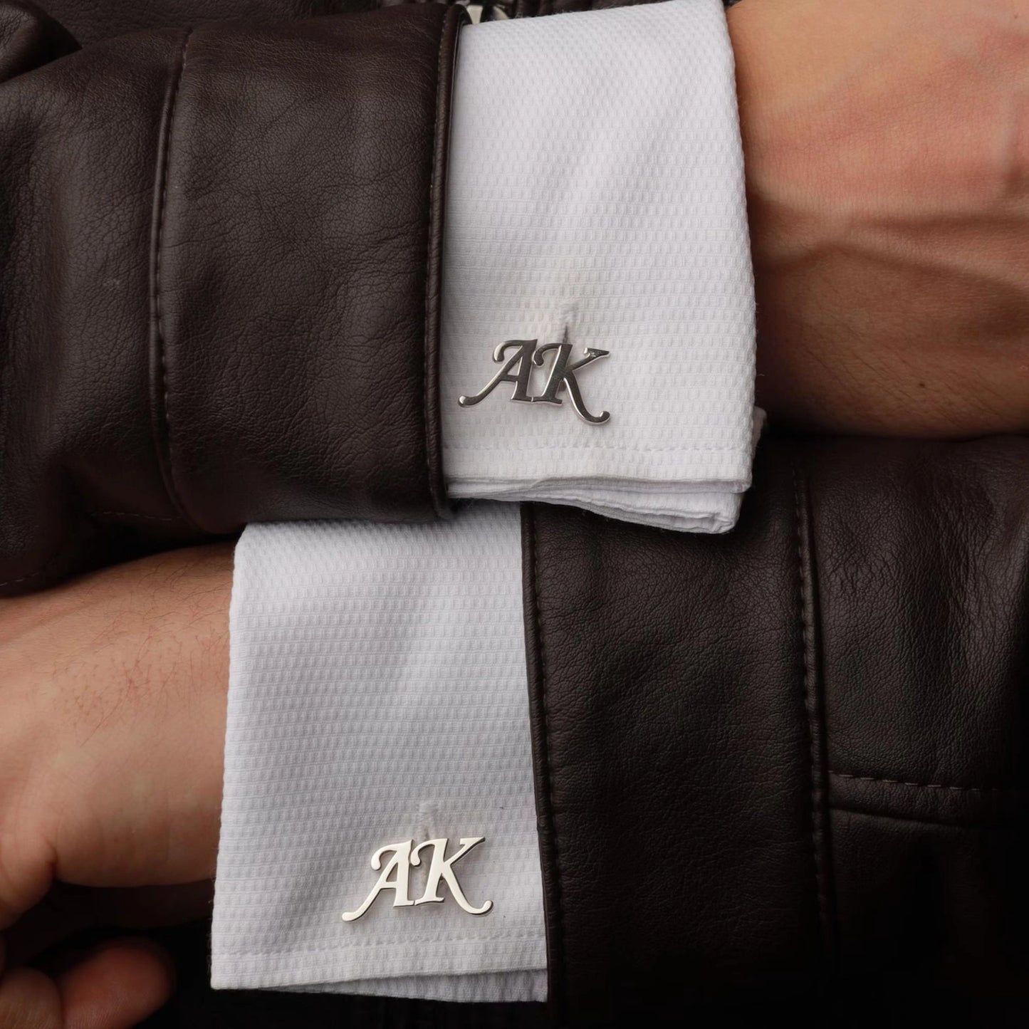 Personalized Initial Name Cufflinks for Men for Wedding, Groom & Formal Office Wear