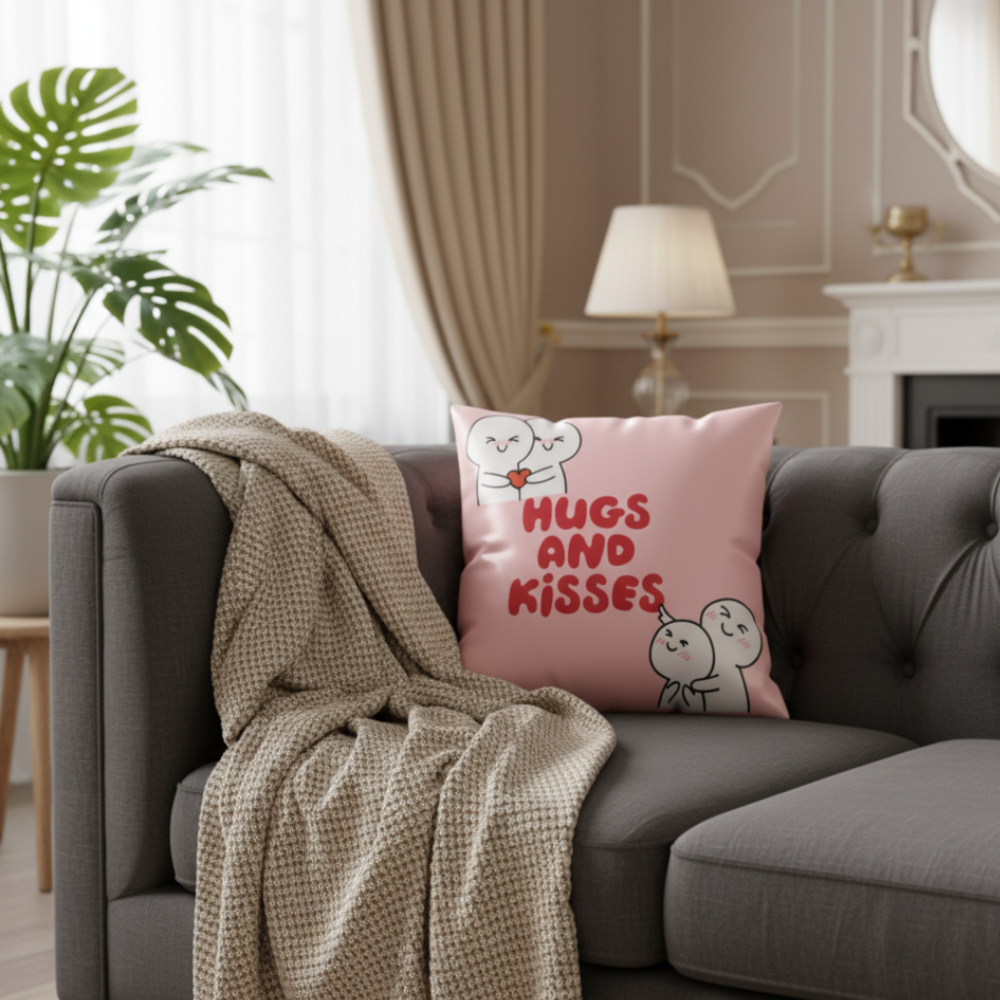 MOSKAI | Personalized Hugs & Kisses Photo Cushion