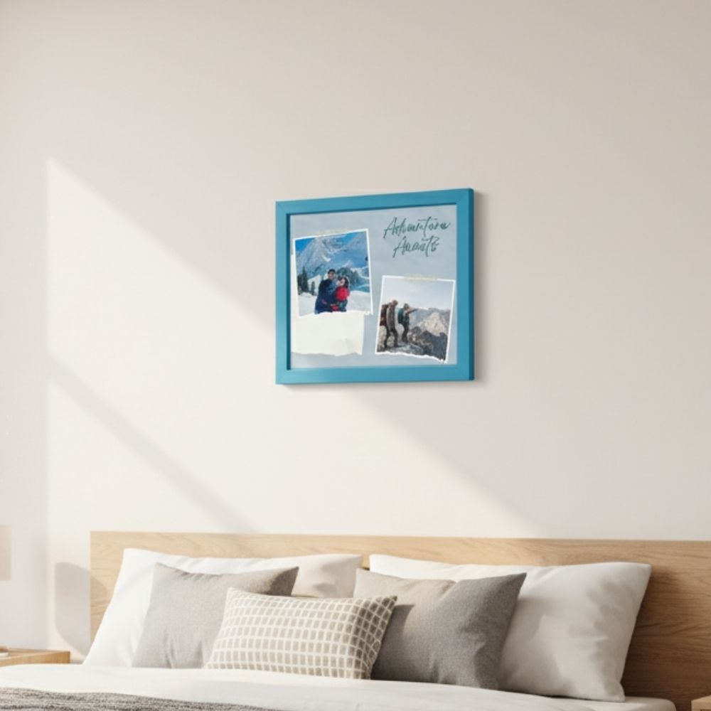 MOSKAI Adventure Memories Personalised Blue Photo Frame